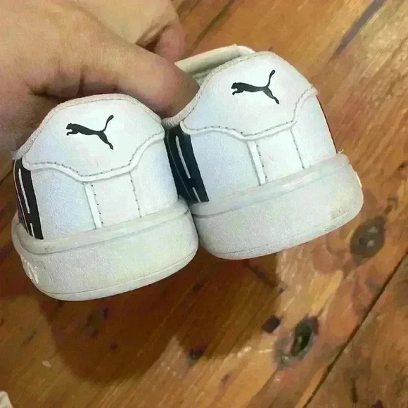 Puma soft foam optimal comfort white and black toddler sneakers size 8C shoes - Picture 7 of 8